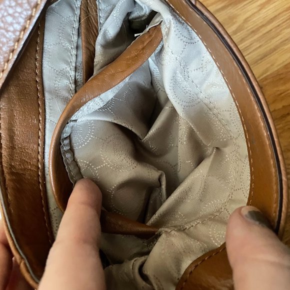 Michael Kors Small Gold Buckle Crossbody Purse - Picture 9 of 12